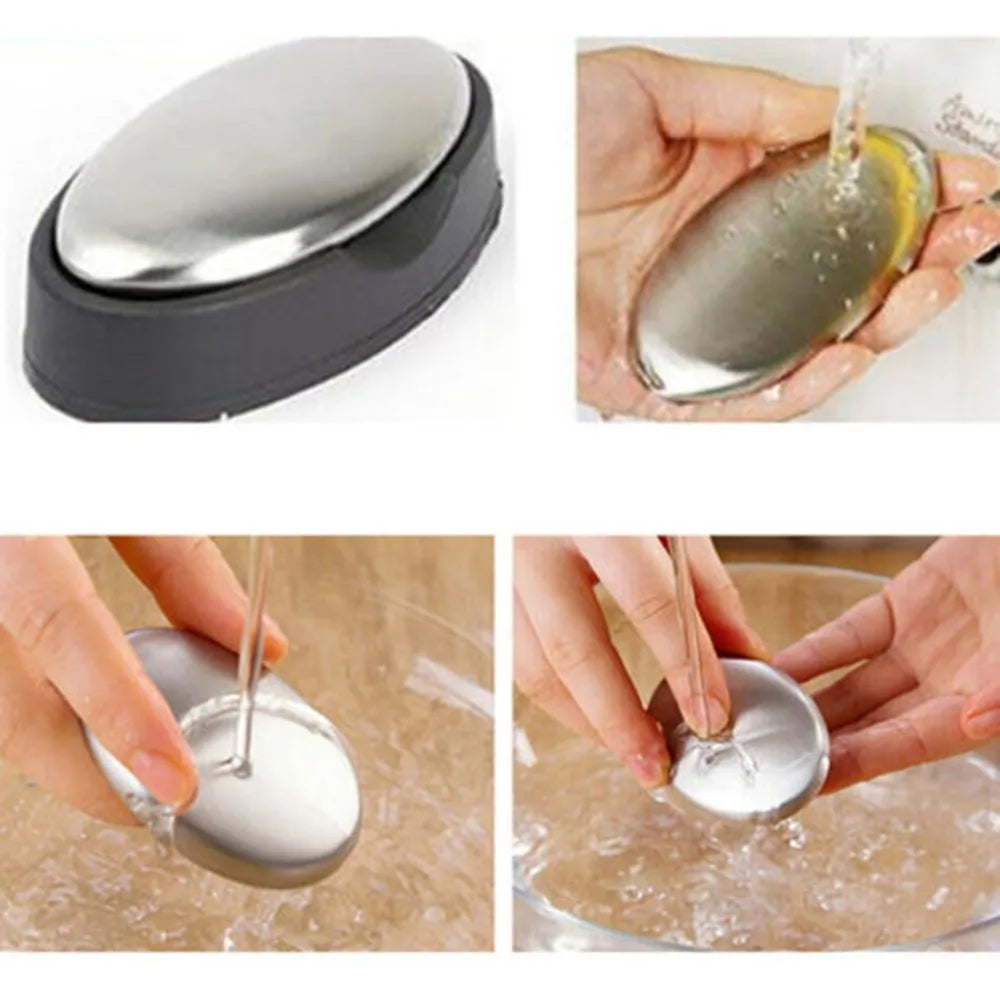 1pcs Magic Soap Odor Remover Bar Stainless Steel Soap Kitchen Bar Eliminating Odor Remover Hands Washing Bar Soap Body Cleansers