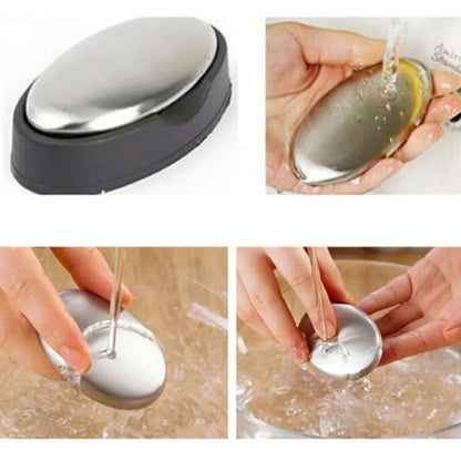 1pcs Magic Soap Odor Remover Bar Stainless Steel Soap Kitchen Bar Eliminating Odor Remover Hands Washing Bar Soap Body Cleansers
